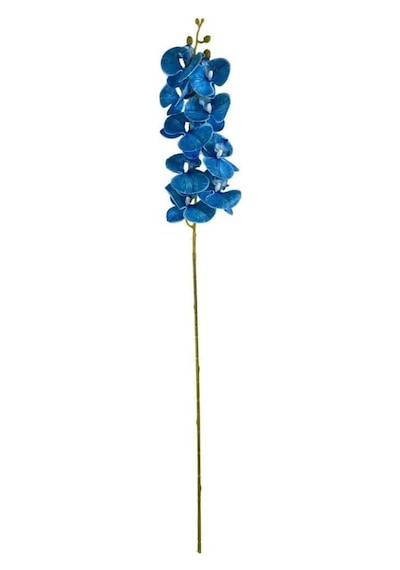 Yapay Çiçek İndigo Mavi Islak Orkide Uzun Dal 90 Cm Orkide Diğer