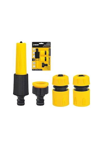 Sgs4258 4 Lü Bahçe Sulama Seti Otomatik Ayarlı Lans Ve Hortum Bağlantı Aparatları