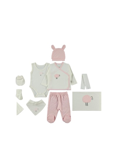 Bebbek Baby Love Zıbın Setleri - Pembe Pembe - Beyaz