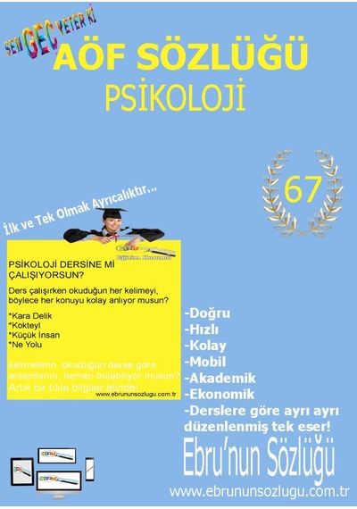 AÖF İİBF Ebrunun Sözlüğü Psikoloji  - E Sözlük