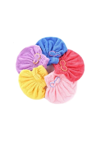 Mikrofiber Saç Havlusu Saç Kurutma Bonesi Baş Havlusu Fiyonklu