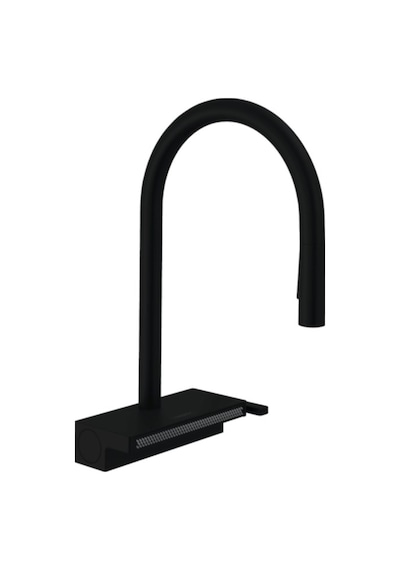 Hansgrohe Aquno Select M81 Tek Kollu Eviye Bataryası Satin Siyah