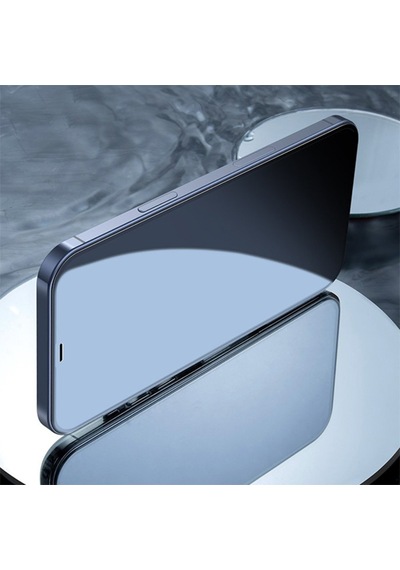 Baseus Apple Uyumlu   iPhone 12 Pro Max 6.7 0.3Mm Full Anti Blue Light Tempered Ekran Koruyucu Siyah