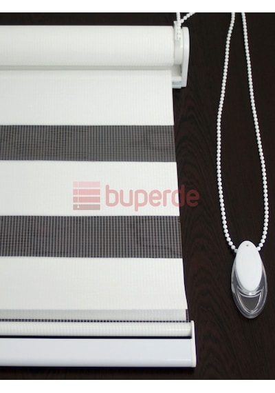 Buperde Beyaz Eko Bambu Zebra Stor Perde