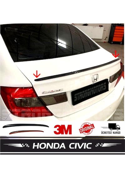 Honda Civic Fb7 Bagaj Üstü Spoiler Bagaj Çıtası Pianoblack 115 Cm