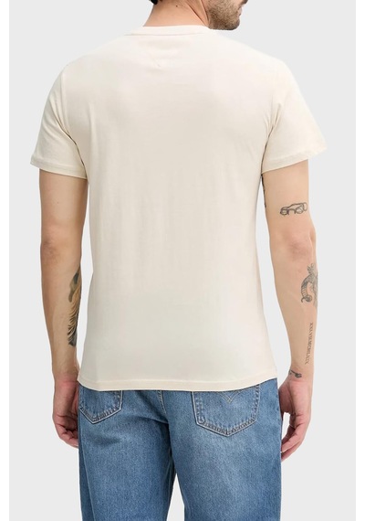 Tommy Hilfiger Tjm Slım Lınear Chest Tee Ext Erkek Bej T-shirt - Dm0dm21780-12271 Bej
