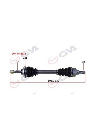 Gva 4443012 - Komple Aks Sol Peugeot 206 1.6i 98-06 Tu5 Abs Li 4