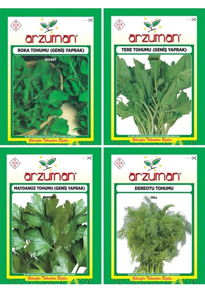 Arzuman Roka+Tere+Maydanoz+Dereotu 4X 10 GR