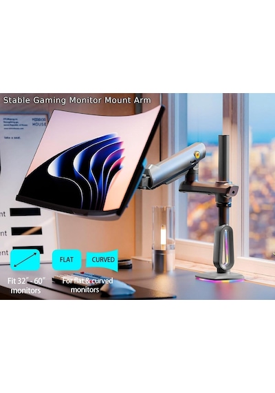 Nb F7-gaming, 32-60inch Rgb Aydınlatma Profesyonel Oyuncu Monitör Standı