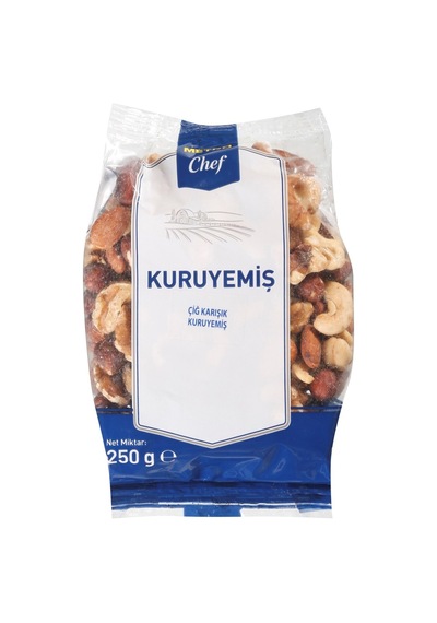 Metro Chef Karışık Kuruyemiş 250 G Çiğ Atıştırmalık 2'li Ekonomik Paket - 2 Adet Tarı