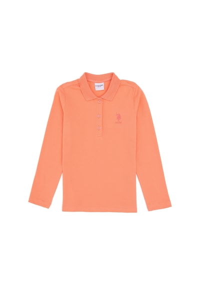 U.S. Polo Assn. Kız Çocuk Somon Polo Yaka Basic Sweatshirt 50296377-VR047