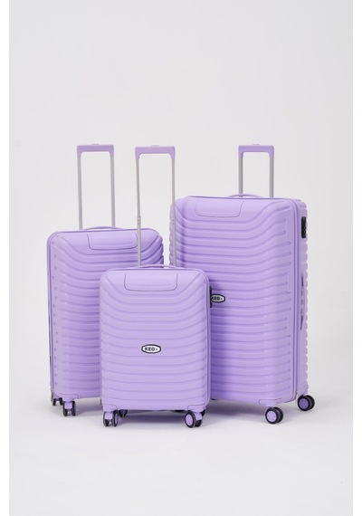 Keo-plus Lila 3 Lü Set Silikon Kırılmaz Pp Valiz Çok Renkli