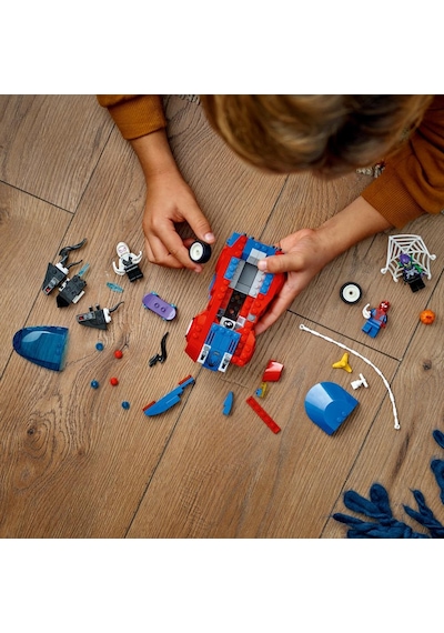 LEGO® Marvel Örümcek Adam Yarış Arabası ve Venom Green Goblin 76279-7+ Yaratıcı Oyuncak Yapım Seti - 227 Parça