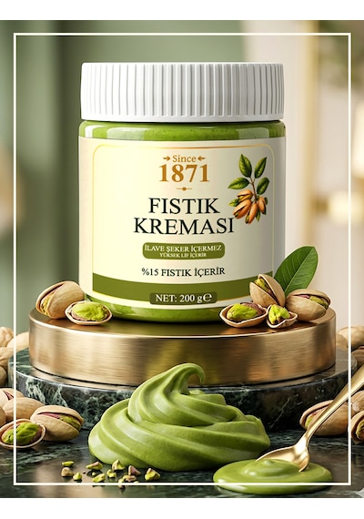 Fıstık Kreması %15 Antep Fıstığı İlave Şeker İçermez 200 G