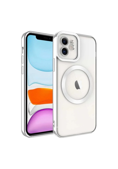 Apple Apple iPhone Uyumlu 11 Kılıf Kross Magneticsafe Kapak - Gümüş