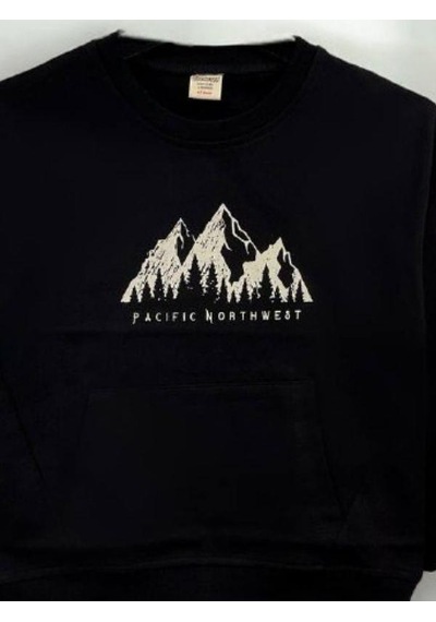 Zekids Erkek Çocuk Northwest Baskılı İnce Sweat-14236 Siyah
