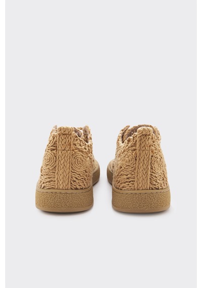Derinet Örgü Kadın Sneaker Taba Taba