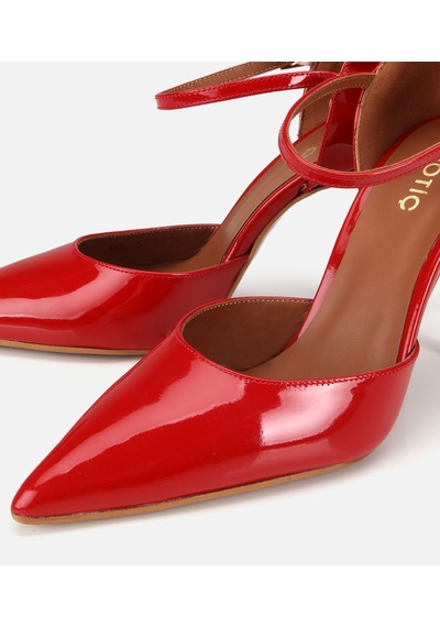 Hotiç Kadın Rugan Deri Kırmızı Bilekten Bağlamalı Stiletto 01ayh321930a750 01ayh321930a750
