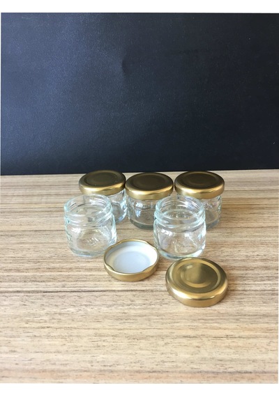 29 Cc Cam Kavanoz - 25 Adet - Gold Kapak . Mutfak.