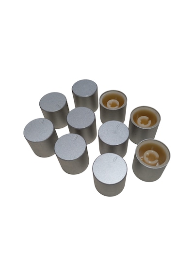 10 Adet Plastik Ses Kontrol Gri Pot Başlığı 20x22mm 6mm D Tip Mile Uygun