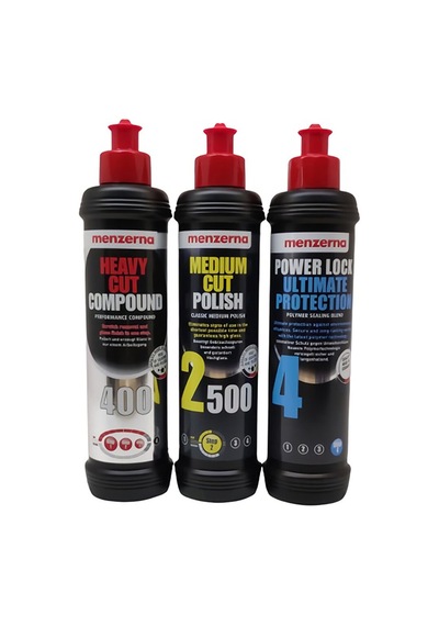 Menzerna 400- 2500 Powerlock Pasta ve Boya Koruma Seti 250 ML