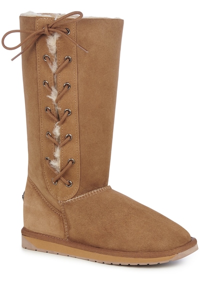 Emu Australia Platinum Hi Lace Kahve Kahve