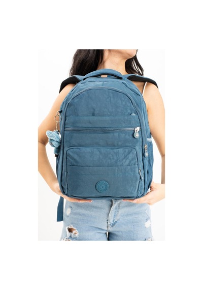 Baginn Kadın Sırt Çantası Laptop Bölmeli Çok Cepli Hafif Klinkır Kumaş 40 30 Cm 001