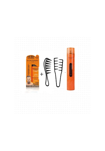 Fontenay Saç Pudra Toz Wax Ultra Strong + Mucizevi Şekil Tarağı + Şekil Tarak + Saç Sprey 4'lü Set