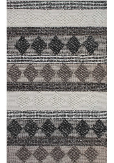 Eko Halı Jade Jd 01 Grey Naturel Kazak Örgü Desenli El Dokuma Örgü Halı - 170X240