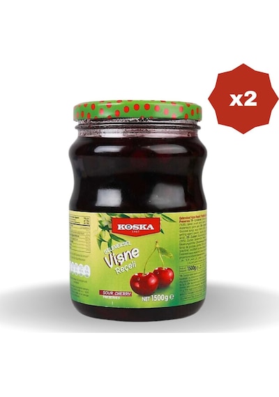 Kavanoz Vişne Reçeli 1500 Gr - 2 Adet