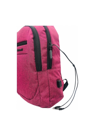 15.6" Usb Ve Kulaklık Girişli Bordo Laptop Notebook Sırt Çantası Usb Kablosu Hediyeli Kırmızı-448 Kırmızı