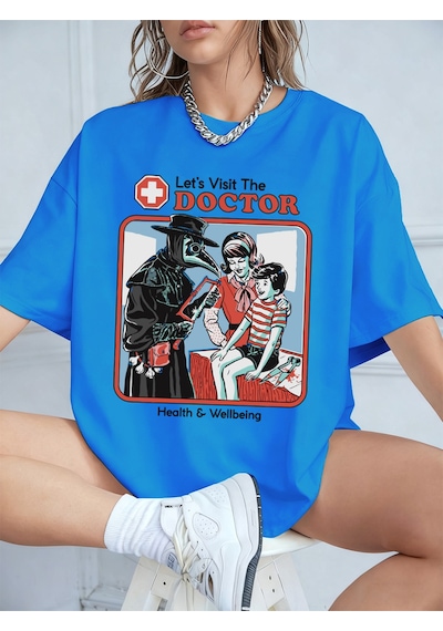 Noıssey Urban Pop Graphic Kadın Tişört Koleksiyonukod 5588 Bebe Mavi