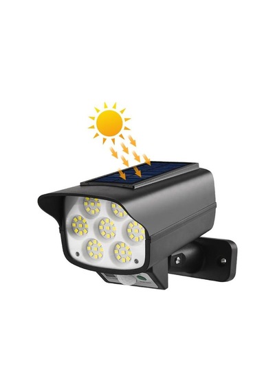 Powermaster Sh-863a Kamera Görünümlü Hareket Sensörlü 63 Ledli Solar Lamba