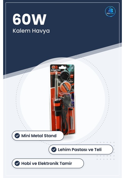 Kalem Havya Seti 60w Mini Stand Lehim Pastası Teli Elektronik Dev