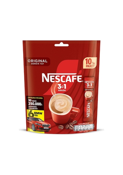 Nescafé 3ü1 Arada Original Çözünebilir Kahve 10 X 10'lu Paket - 10x17,5g Diğer