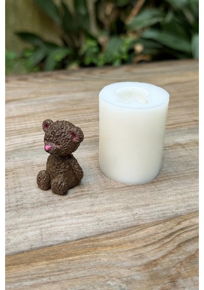 Tüylü Ayı Mini Silikon Mum Kalıbı Diğer