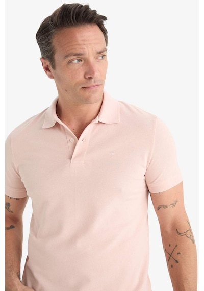 Defacto %100 Pamuk Slim Fit Dar Kesim Kısa Kollu Pike Polo Tişört E2633ax25smbr476 Bordo