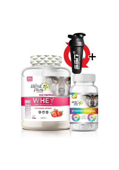 Bpn Eco Tactical Kombinasyon Paketi(Whey Protein Çilek Aromalı+Vi