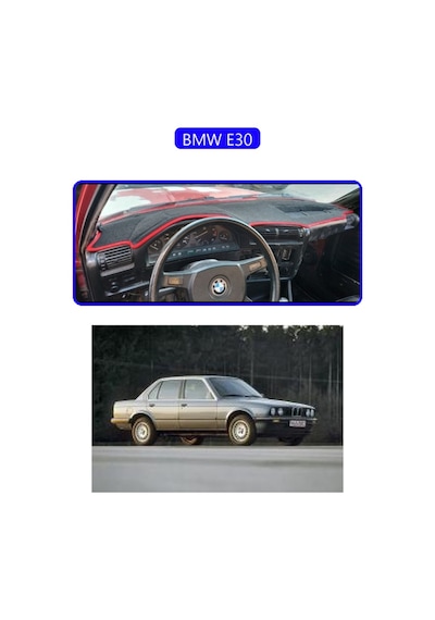 Bmw E30torpido Koruma Halısı Mavi Kenar