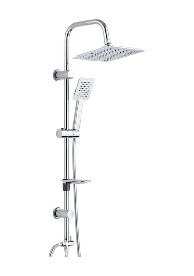 Eca Luna Banyo Bataryası + T-May Banyo Çam Kare Tepe Duş Takımı Seti