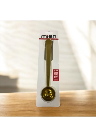 Mien Mien Metal Mandallı Ölçü Kaşığı 17 Cm Pratik Sabitlenebilir Mutfak Ölçü Kaşığı 15 Ml Sarı