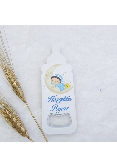Ayda Uyuyan Baskılı Biberon Açacak Magnet 4,5x10,5 Cm Uv 30 Adet