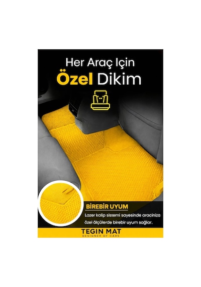Renault Twingo 1993 2012 Icon Uyumlu Eva Oto Paspas Sarı Metal Topukluklu Tam Set