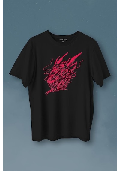 Dragon Japanese Ejder Japon Baskılı Tişört Unisex T-shirt 001
