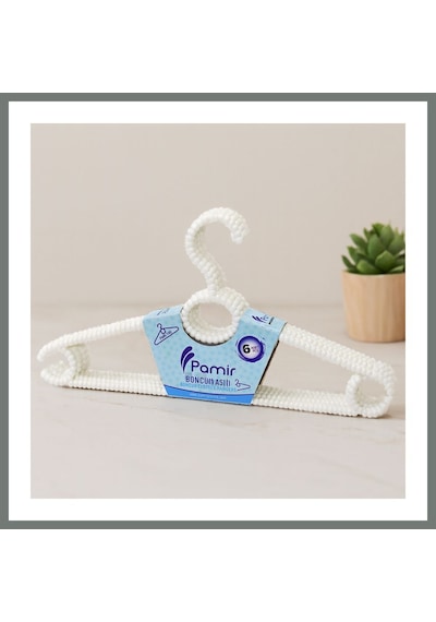 Mmb-trade Boncuklu Plastik Elbise Askısı 6'lı Mmbz