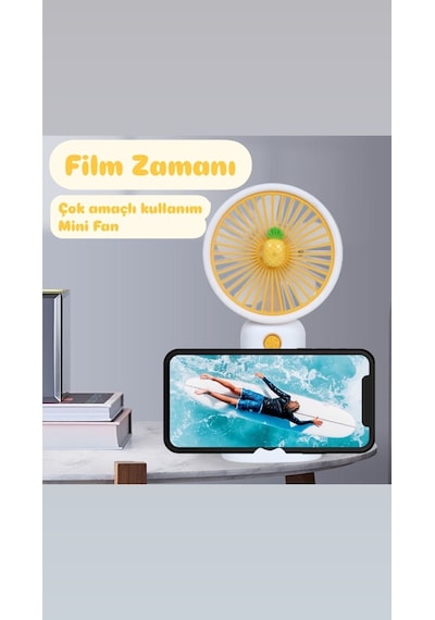 Taşınabilir Fan Soğutucu Mini Vantilatör Klima Güçlü Serinletici Şarjlı Masa Üstü Sessiz Standlı - S