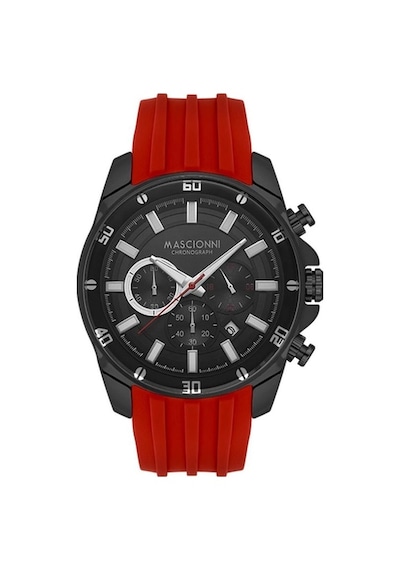 Mascionni M.1.2181s.4 Fonksiyonlar Aktif Chronograph Kırmızı Erkek Kol Saati Siyah