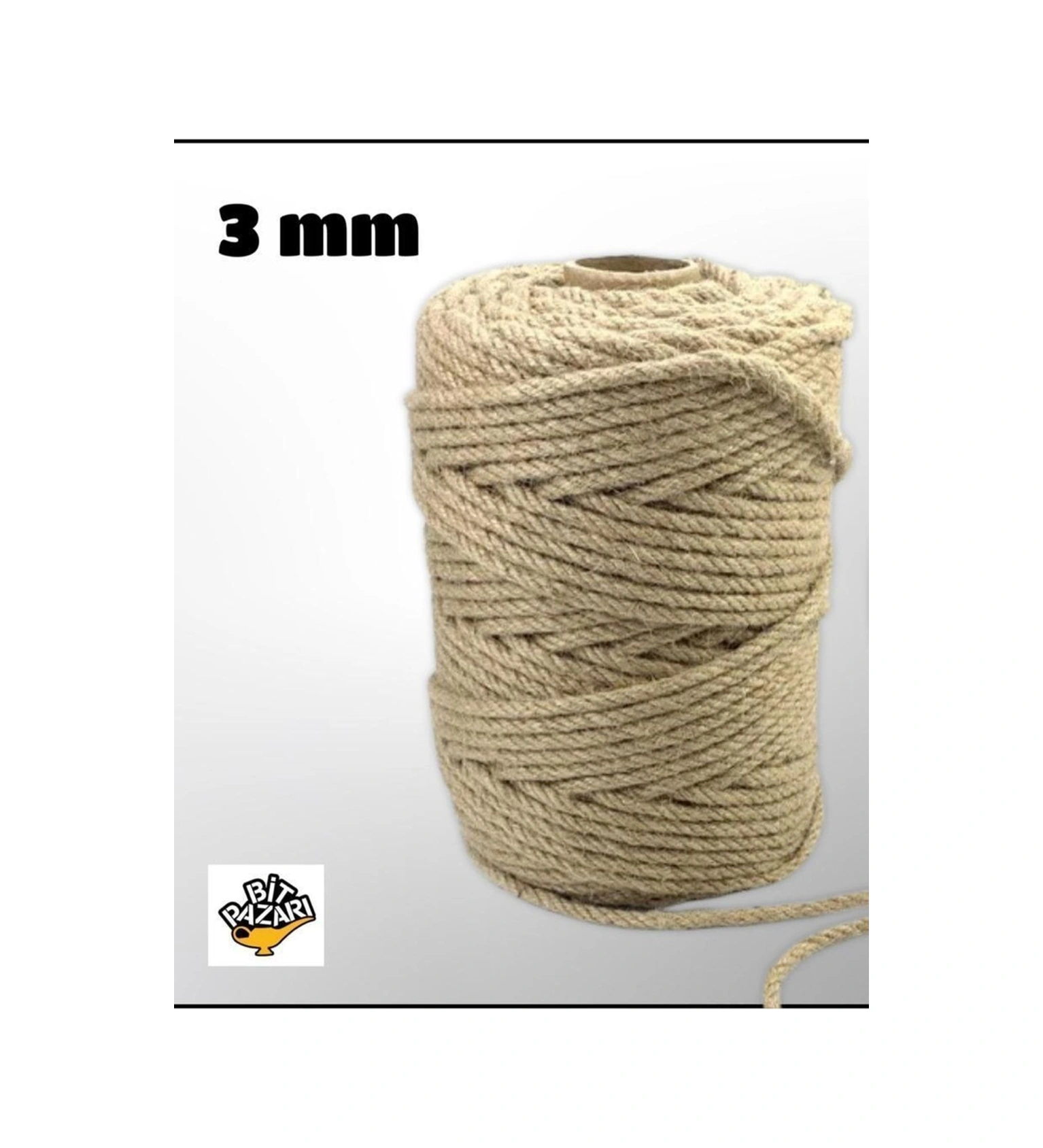 3 Mm 10 Metre Jüt Halat Ip - Kendir Ip - Dekor Ipi -