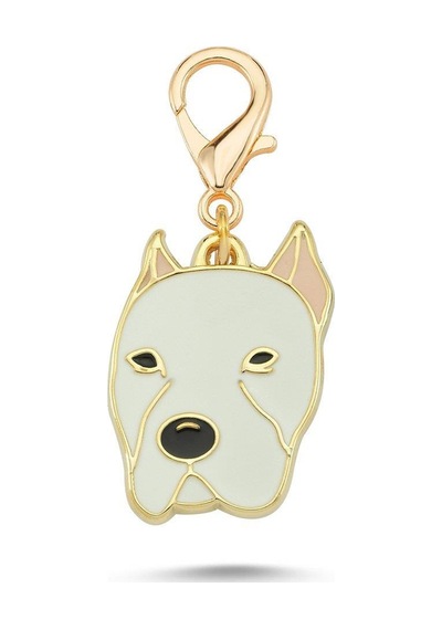 Dogo Argentino Altın Kaplama Mineli Aksesuar Renkli