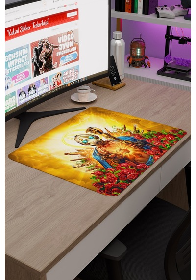 Borderlands Kaymaz Dikişli Kauçuk Oyuncu Mousepad V1 - 48x40 Xl Gaming Mouse Pad Fare Altlığı